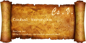 Csuhai Veronika névjegykártya